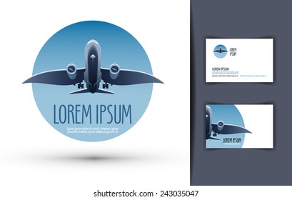 airplane vector logo design template. journey or travel icon.