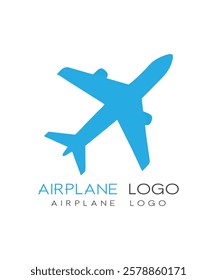 Airplane vector logotype icon on white background. airplane icon