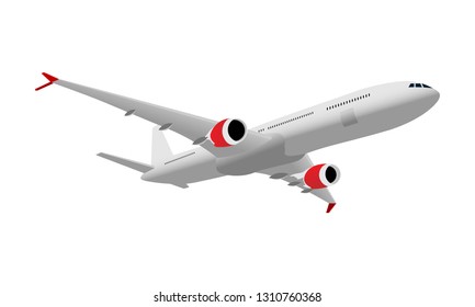 Airplane vector on white background