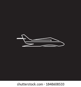 airplane vector outline logo design inspiration