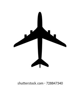 Airplane vector silhouette