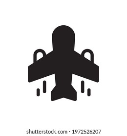 Airplane vector solid icon. Hotel and Services Symbol EPS 10 File