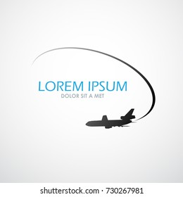 Airplane vector symbol