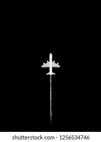 Airplane vectors illustrate design whith black background.