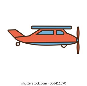 airplane vehicle flying isolated icon vector illustration design