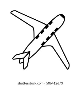 airplane vehicle flying isolated icon vector illustration design