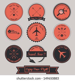Airplane Vintage Label Design