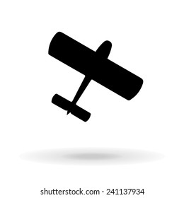 Airplane. Vintage.Vector icon