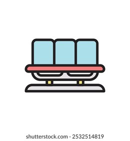 Airplane Waiting Room Icon Vector Illustration