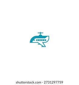 Logo de la válvula de agua del avión. Diseño creativo.