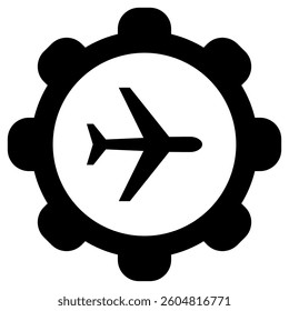 Airplane and wheel on white