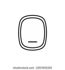 Airplane window closed line icon.  Aircraft window concept.
