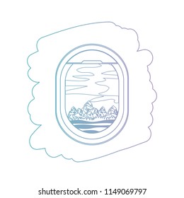 airplane window with exterior view