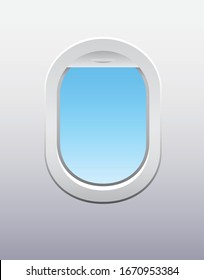 Airplane window frame graphic vector