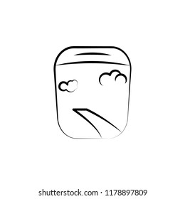 airplane window icon. Element of anti aging icon for mobile concept and web apps. Doodle style airplane window icon can be used for web and mobile on white background