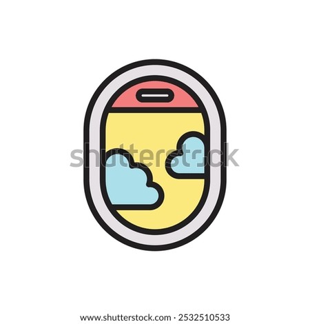 Airplane Window Icon Vector Illustration