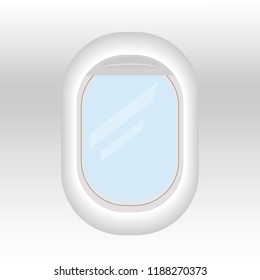 airplane window,  illuminator, vector illustration