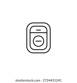Janela do avião e menos. Voo cancelado, reserva de lugares removida ou indisponível. Pixel perfeito, ícone de vetor de traçado editável