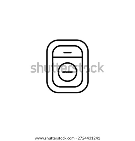 Airplane window and minus. Flight cancelled, seat booking removed or unavailable. Pixel perfect, editable stroke vector icon
