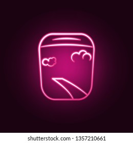 airplane window neon icon. Elements of travel set. Simple icon for websites, web design, mobile app, info graphics