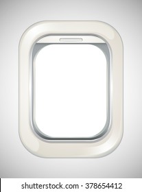 Airplane window with no view illustration