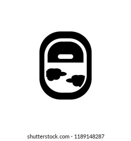 airplane window open icon. airplane window open vector illustration on white background for web and apps.