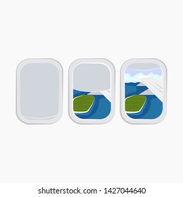 airplane window porthole stock vector illustration isolated on white background