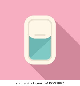 Airplane window travel icon flat vector. Seat air. Runway chair fly