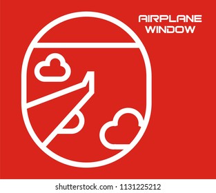 AIRPLANE WINDOW VECTOR ICON