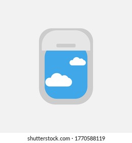 Airplane window. vector Simple modern icon design illustration.