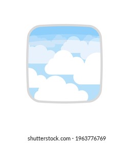 Airplane window.Vector illustration that is easy to edit.
