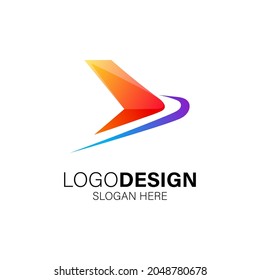 Plantilla de diseño del logotipo del ala del avión