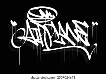 AIRPLANE word graffiti tag style