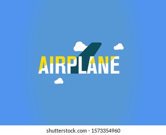 Airplane written logo. Airplane logotype. Modern logo design. Airplane jet modern icon vector