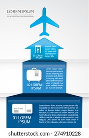 Airplane/airport/travel Info Graphic Template Vector/illustration