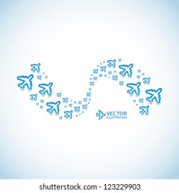 Airplanes. Abstract illustration.