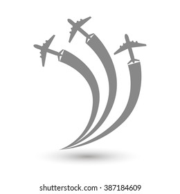 Airplanes and airlines Vector Illustration