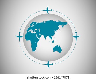 Airplanes around the world