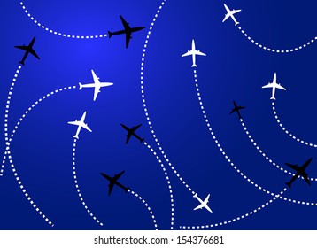 Airplanes blue