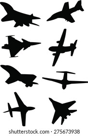 airplanes collection - vector