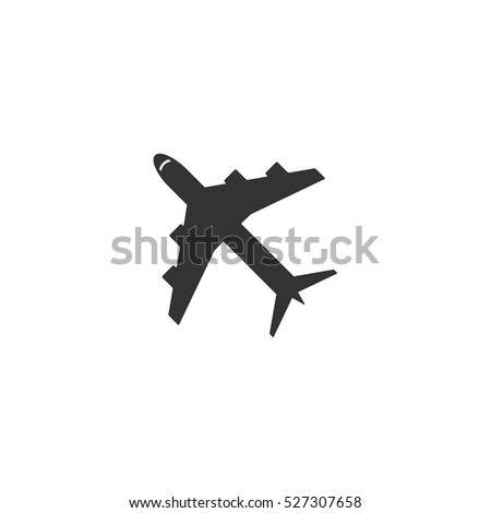 Airplanes icon flat. Illustration isolated vector sign symbol