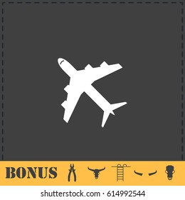 Airplanes icon flat. Simple vector symbol and bonus icon