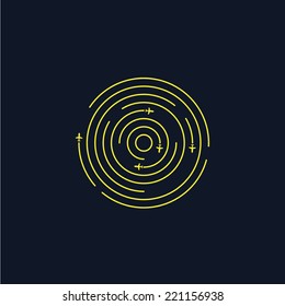 Airplanes Icon Flying Path Stock Vector (Royalty Free) 221156938 ...