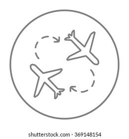 Airplanes line icon.