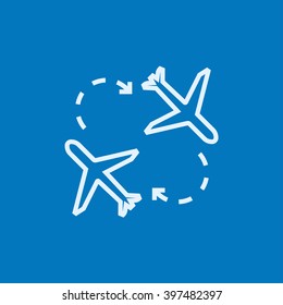 Airplanes line icon.
