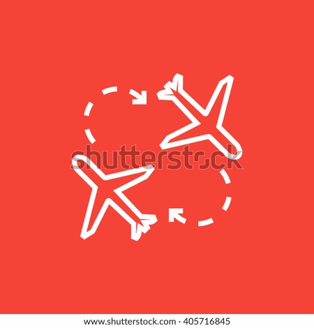 Airplanes line icon.
