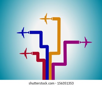 Airplanes and lines