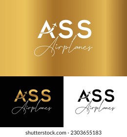 Airplanes Logo Vectot Ass Airline Logo Free vector Gold Logo Design