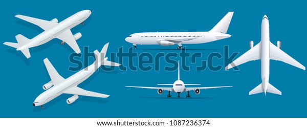 Airplanes On Blue Background Industrial Blueprint Stock Vector (Royalty ...