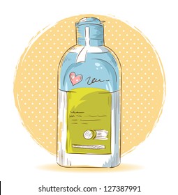 Airplanes on cloudy background lineart card